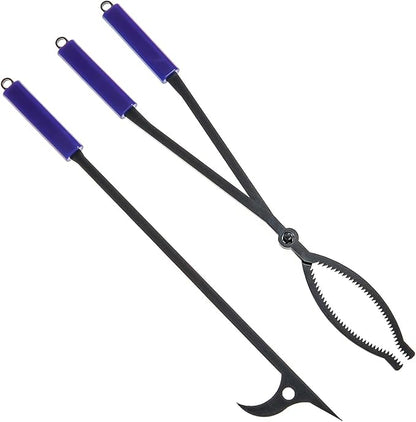28" Firewood Tongs Log Grabber for Thick Logs Outdoor Indoor Camfire Firepit Bonfire Fireplace Tongs Heavy Duty Wrought Rustproof Safely Moves Firewood
