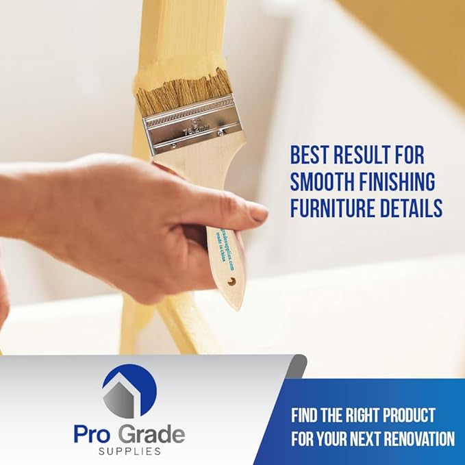 Pro Grade - Chip Paint Brushes - 24 Ea 3 Inch Chip Paint Brush Light Brown
