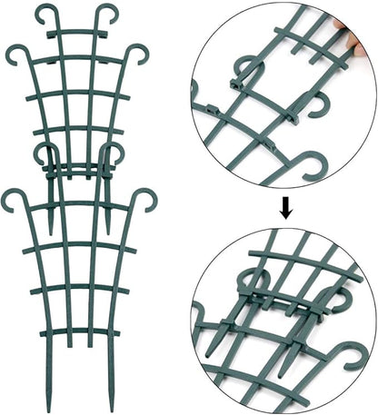 Indoor Small Trellis, 6Pcs Plant Trellis for Climbing Plants Trellis for Potted Plants Stackable Plastic Pot Plant Support Trellis for Indoor Outdoor Hoya Vines Pothos Houseplants