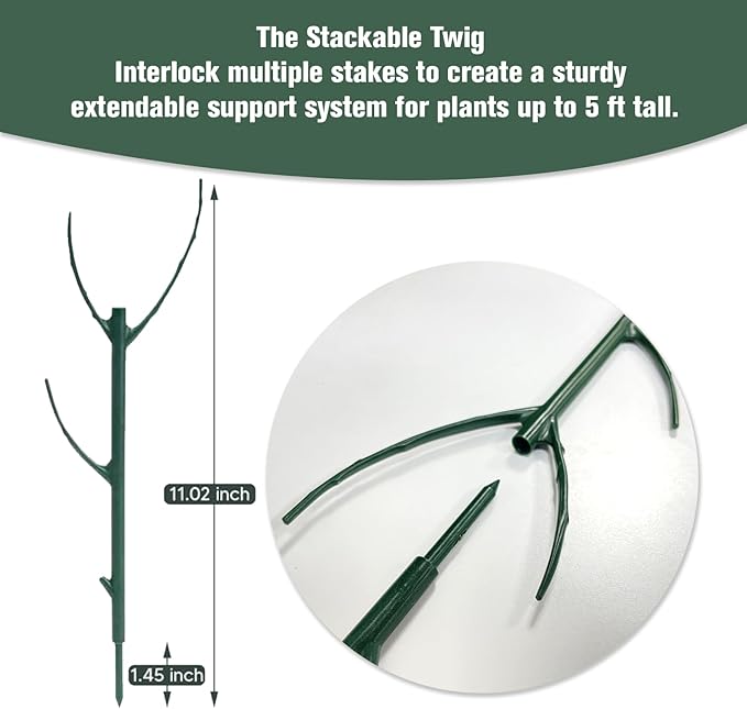 10pcs Stackable Monstera Plant Support Stakes for Indoor and Outdoor Plants, Garden Accessories for Climbing Potted Plants, Ideal for Vine Training and Stem Stabilization