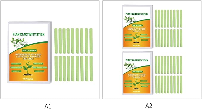 REDYY 18/36Pcs Plant Fertilizers Bar Indoor Plant Food Spikes Fertilizers Sticks Outdoor Plant Nutrition Bar Growth Reduce Waste of Nutrients, 2 sets