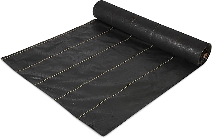 Dewitt 8-Pack Sunbelt Weed Barrier Fabric 3.2 oz, 4 x 300 Feet – Heavy-Duty Ground Cover Mat for Greenhouse Floors, Garden Rows, Raised Beds, Yard Gardening, and Outdoor Landscape Protection