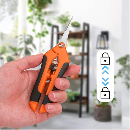 15 Pack 6.5 Inch Orange Garden Pruning Scissors, Stainless Steel Blades Hand Pruner, Sharp Point Gardening Shears Cutter, A Must-have Gardening Pruning Shear, Supplies & Accessories