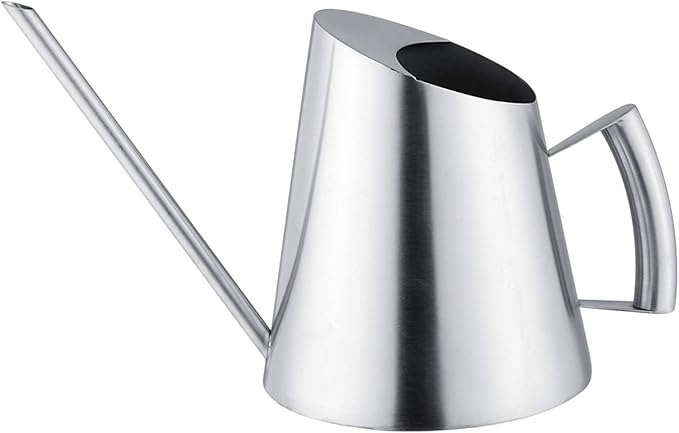 Stainless Steel Watering Can Elegant Practical 1.5L Silver for Indoor Outdoor Garden