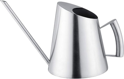 Stainless Steel Watering Can Elegant Practical 1.5L Silver for Indoor Outdoor Garden