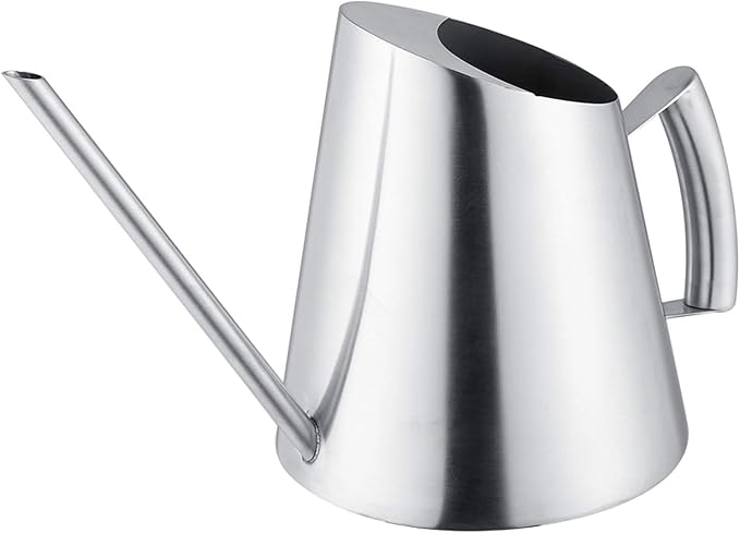 Stainless Steel Watering Can Elegant Practical 1.5L Silver for Indoor Outdoor Garden