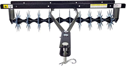 Brinly SA2-40BH-P Tow Behind Spike Aerator with Double Tow Bar, 40" - Textured Black