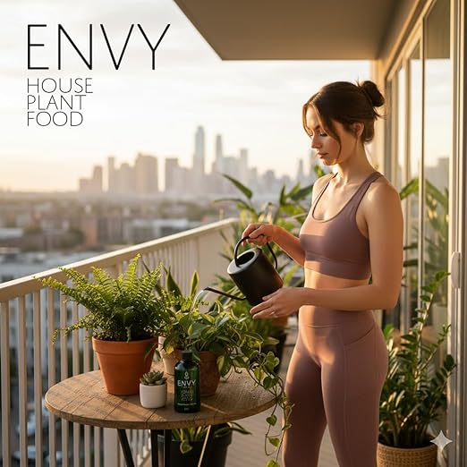 ENVY House Plant Food – Advanced Liquid Fertilizer for Indoor Plants – All-Purpose One-Part Formula for Stronger Roots, Greener Leaves & Faster Growth (32oz)