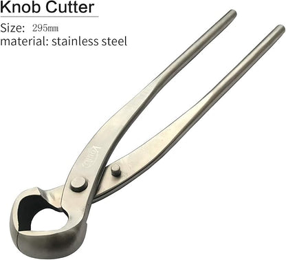 3-Piece Bonsai Tool Set,11inch Concave Cutter,11.5inch Knob Cutter,7.5inch Bonsai Scissors
