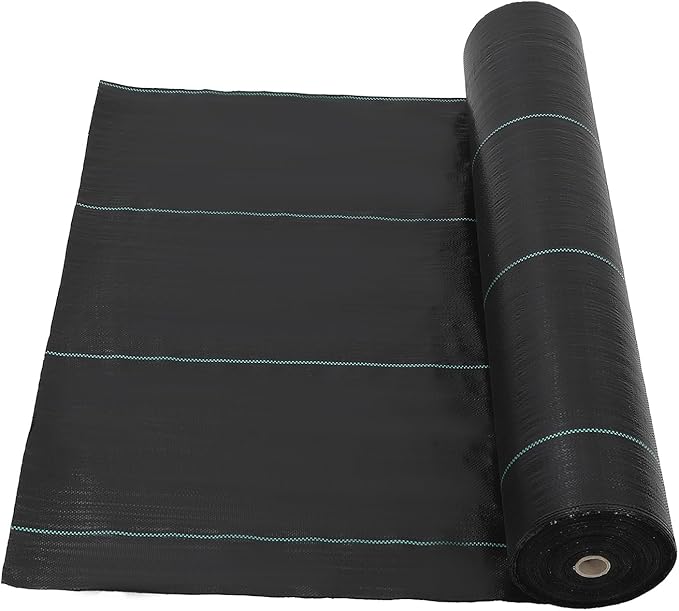 PioneerWorks 6ft X 300ft Weed Barrier Landscape Fabric Heavy Duty, Premium 3.2 oz Ground Cover Weed Block Gardening Mat, Easy Setup & Superior Weed Control, for Erosion Control, Weed Barrier