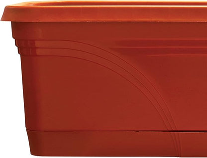 Southern Patio 36 in Medallion Hanging Windowsill Garden Box Planter, Terracotta