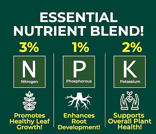 Premium Liquid Bonsai Plant Fertilizer - 3-1-2 Concentrate for Indoor Plants and Flowers by Gardenera | Organic Plant Food for Bonsai - 32oz
