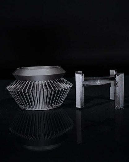 Quano Planter – Modern 3D Printed Geometric Vase with Stand