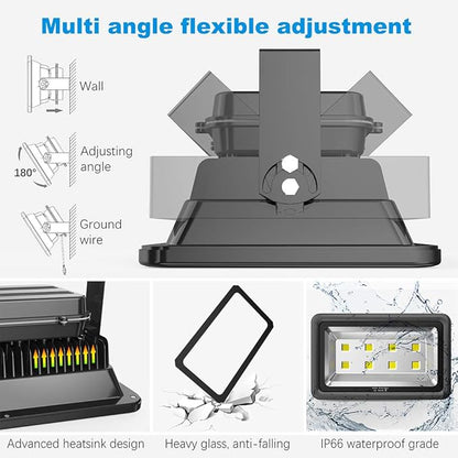 400W Outdoor LED Flood Light, 40000LM Super Bright, 110-285V, IP66 Waterproof, 6000K Daylight White Security Lights,Lighting for Playground Yard Stadium Lawn Ball Park