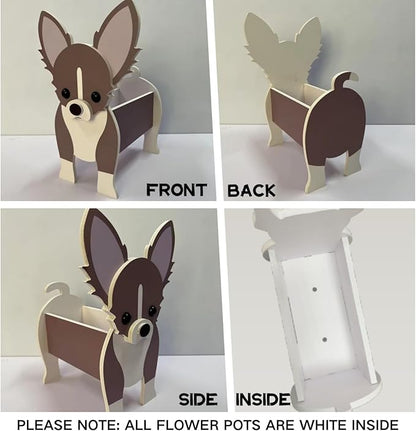 Siberian Husky Dog Planter Plant Pots,Cute Dog Flower Planter,Gifts for Pet Lovers,Unique Animal Plant Pots,Office,Indoor Outdoor Garden Decor(9.45 * 5.67 * 13.39in)