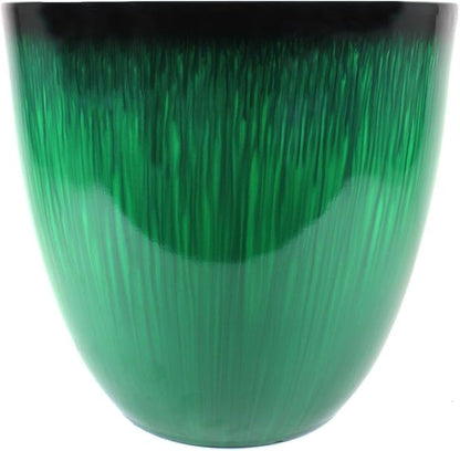 Gardener Select (EPR15-205) Large Egg Shaped Planter - Modern Indoor & Outdoor Decorative Flower Pot/Box (15 Inch, Green Flower)