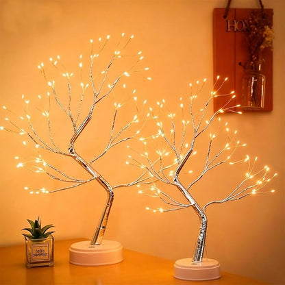 2 Pack Room Decor, 108 LED Tabletop Bonsai Tree Light, DIY Artificial Tree Lamp, Battery/USB Operated, Aesthetic Lamps for Living Room Bedroom Christmas Home Gifts House Decor