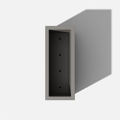 Veradek Block Series Span Plastic Planter - Tall Rectangular Planter for Indoor or Outdoor Patio/Porch, Gray, 24.25 in Height, 12 in Width, 30 in Length