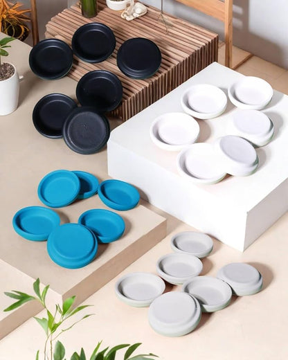 vensovo 2 Inch Black Terracotta Plant Saucer Pots Tray - 12 pcs Mini Planter Saucers for Indoor & Outdoor Plants, Small Clay Trays Perfect for 1 Inch 1.5Inch Flower Pot