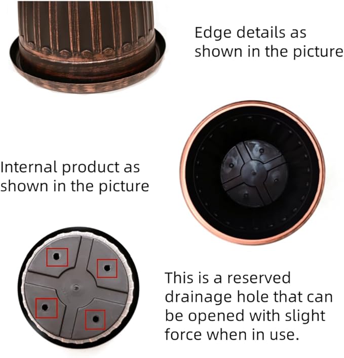 8 Pack 12 inch Large Plant Pots with Drainage Holes & Saucer,Plastic Flower Pots,Garden Pots for Indoor & Outdoor Plants