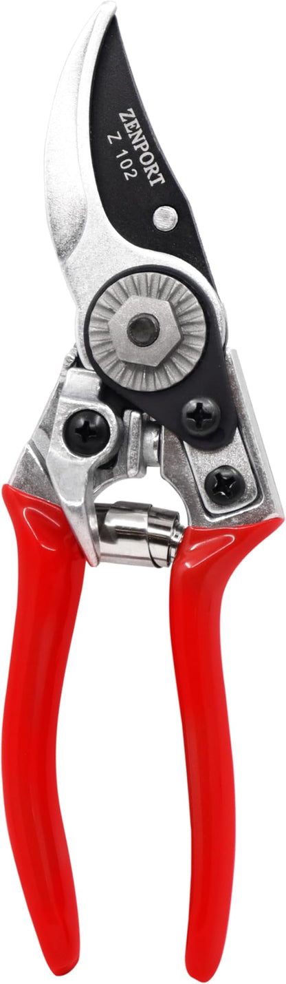 Zenport Z102 Swiss Style Hand Bypass Pruner, 7-Inch, 1.75 Inch Blades, Red - 12 Pack