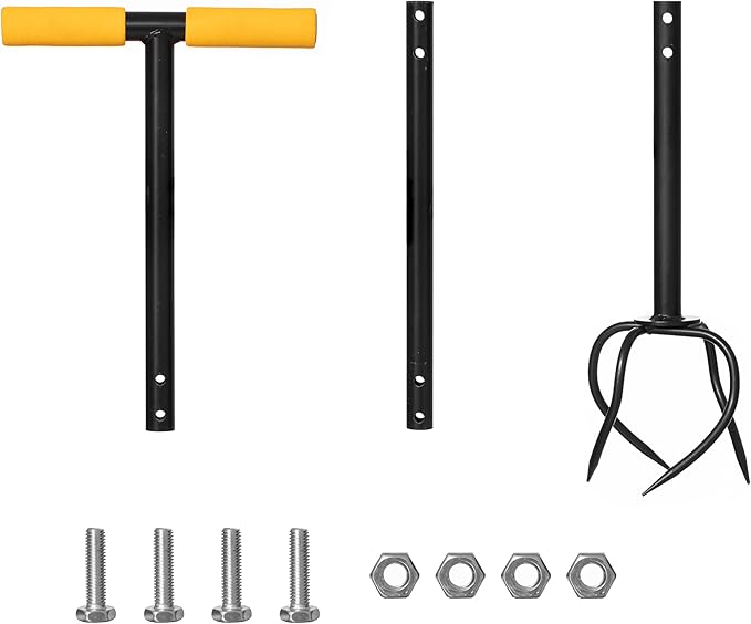 Gardenised 40-inch Lawn Twist Tiller - Soil Aerating Tool for Lawn Care, Yard and Garden Health - Perfect for Compact Soil, Grass Aeration, Lawn Revitalization with Comfortable Soft Sponge Grip