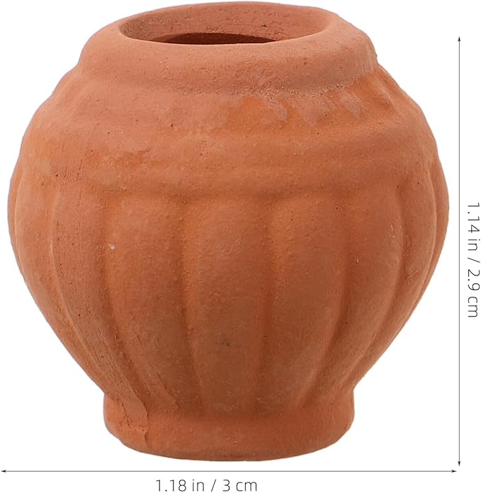 balacoo 4Pcs Mini Terracotta Pots Clay Planters for Succulents Small Indoor Plant Containers Lightweight Flower Pots for Desk Bookshelf and Garden