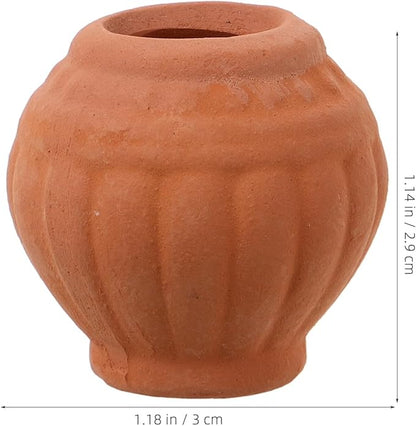 balacoo 4Pcs Mini Terracotta Pots Clay Planters for Succulents Small Indoor Plant Containers Lightweight Flower Pots for Desk Bookshelf and Garden