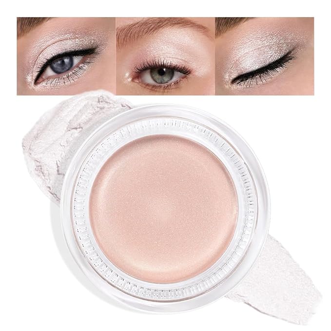 Cream Glitter Purity Shimmer Metallic Eyeshadow Palette Makeup, Natural Single Mini Instant Holographic Eyeshadow For Older Women, Sombras Crema Para Ojos, Talc, Paraben & Cruelty Free, P06