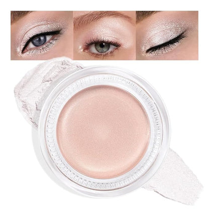 Cream Glitter Purity Shimmer Metallic Eyeshadow Palette Makeup, Natural Single Mini Instant Holographic Eyeshadow For Older Women, Sombras Crema Para Ojos, Talc, Paraben & Cruelty Free, P06