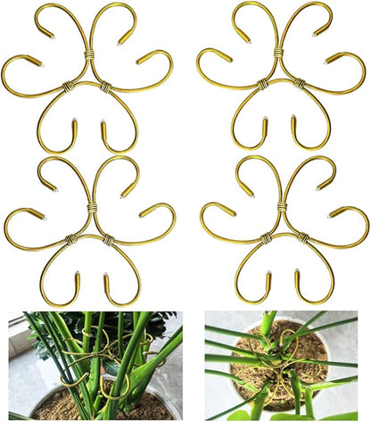 4PCS 6" Plant Stem Support,Stabilizer Grapple Holder for Monstera and Climbing Plants,Reusable Flower Plant Support,Leaf Stabilization and Support for Thriving Growth.