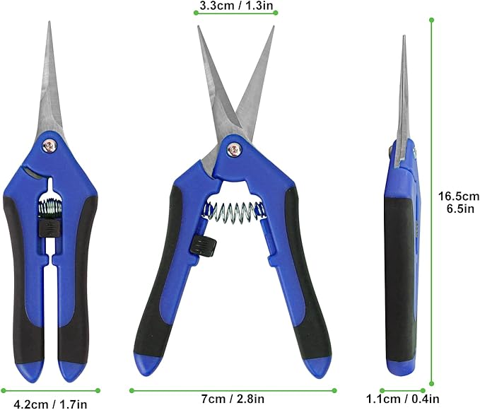 20 Pack 6.5 Inch Garden Pruning Scissors, Hand Pruner with Stainless Steel Blades, Sharp Point Gardening Shears Cutter, Gardening Pruning Shear, Supplies & Accessories(Blue)