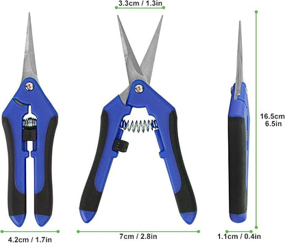 20 Pack 6.5 Inch Garden Pruning Scissors, Hand Pruner with Stainless Steel Blades, Sharp Point Gardening Shears Cutter, Gardening Pruning Shear, Supplies & Accessories(Blue)