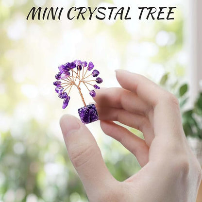 Runyangshi 12pcs Crystal Tree of Life Set for Living Room Bedroom Office Desk Home Decoration Natural Crystals and Healing Gemstones Bring Good Luck Feng Shui Energy Protection Gift for Mom and Woman