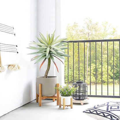 Briful Large Fake Agave Plants 3ft/35inch Tall Artificial Yucca Plants in Black Pot Outdoor Faux Agave Plant for Home Decor Office Fornt Porch Balcony Living Room Decor