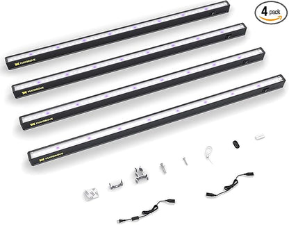 Grow Lights for Indoor Plants 2FT, Blue-Rich Full Spectrum 5000K Grow Light, 60W(4 x 15W), T5 LED Grow Light Strips for Succulents, High PPFD, Linkable, Black, 4-Pack