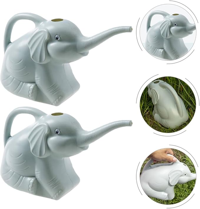 2pcs 2pcs Watering Can with Long Spout for Indoor Outdoor Plants Lightweight Ergonomic Handle Cute Animal Shape Garden Watering Kettle in Blue
