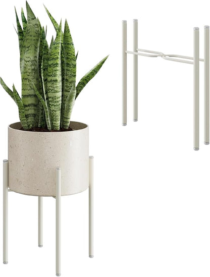 Leaf&lull Single Plant Stand Indoor Corner Plant Stand Metal Plant Holder Tall Flower stand Plant Stool Outdoor Small Plant Table Heavy-Duty Plant Riser 10 Inch Pots Mid Century Modern