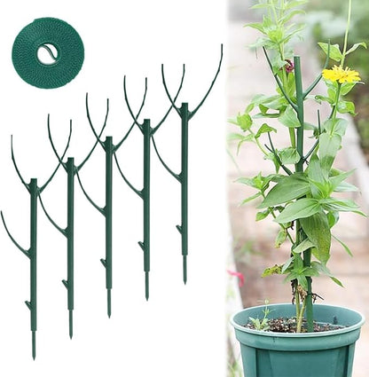 5 Pack Stackable Monstera Plant Support,Monstera Stakes and Garden Climbing Plant Support for for Indoor Plants,Climbing and Potted Plants, Flower, Vine(with Plant Tie)