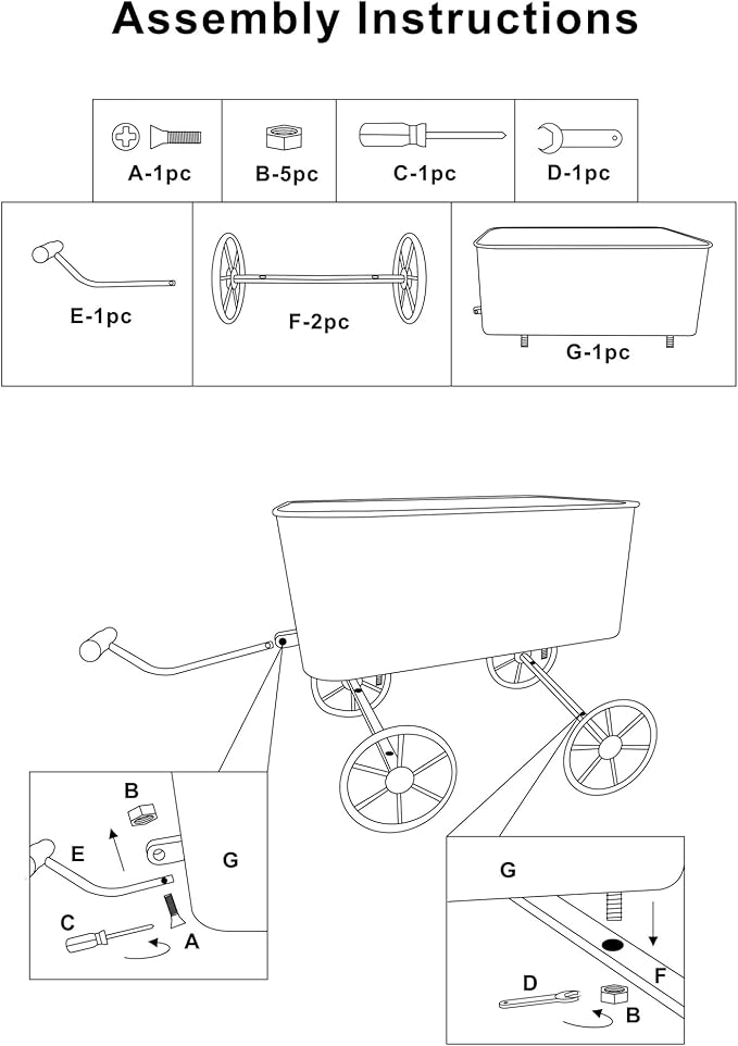 Flower Cart with Wooden Handles, Metal Wagon Planters for Outdoor Plants, Garden Planter with Wagon Wheels, Decorative Wheelbarrow, Plant Cart for Patio Garden Balcony (Brown)