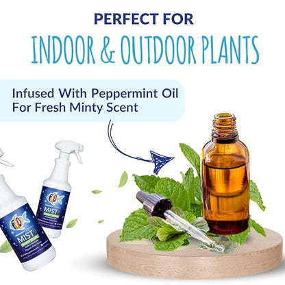 FOOP Mist - Organic Foliar Spray Made from Fish Manure (with Fresh Minty Scent) | Corrects & Prevents Plant Nutrient Deficiencies | Ready to Use, No Mixing Required (32oz, 2 Pack)