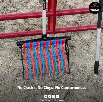 Wave Fork by VERSZA Farm & Ranch| Manure Fork Replacement Head| Durable TINES That Don't Break ! (Color RED Blue)