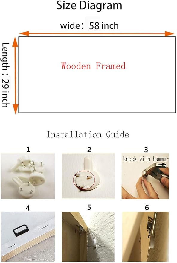 Anolyfi Highland Cow Farmhouse Wall Dceor for Living Room, Barn Picture Wall Decor for Bedroom Dining Room Office Hallway Home Decor, Framed 58"x29"