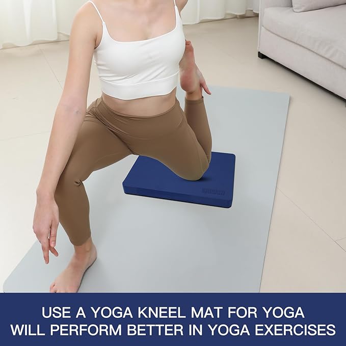 Yoga kneeling mat, 1.5inch Thick,Knee Push-ups, Plank Support & Yoga Elbows/Knees Mat Provides Cushion for Kneeling & Elbows