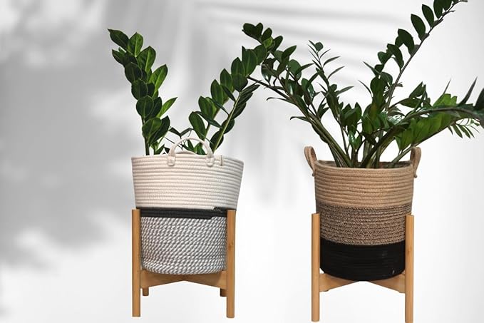 SuperMoss 54070 Bamboo Plant Stand Two Height Positions Holds 1, 2 or 3 Gallon Pots, Natural