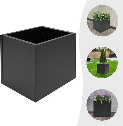 Square Outdoor Planters, Steel Planter Box, Cube Planter Box, Metal Planter Boxes Indoor&Outdoor for Patio, Deck, Yard, Garden (16 x 16 x 16in)