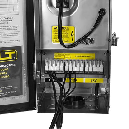 VOLT 300W Clamp Connect Low Voltage Transformer with Timer/Photocell for Landscape Lighting