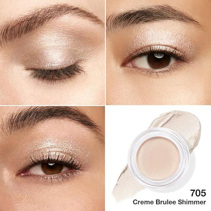 Cream Glitter Brulee Shimmer Metallic Eyeshadow Palette Makeup, Natural Single Mini Instant Holographic Eyeshadow For Older Women, Sombras Crema Para Ojos, Talc, Paraben & Cruelty Free, 705