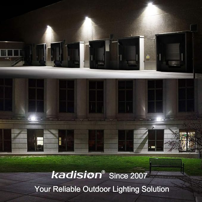 kadision 50 Watt LED Flood Lights, 6500lm Replaces 400W Incandescent, 5000K Daylight LED Flood Light Outdoor Waterproof for Yard, Patio, House Exterior, ETL Listed (4 Pack)