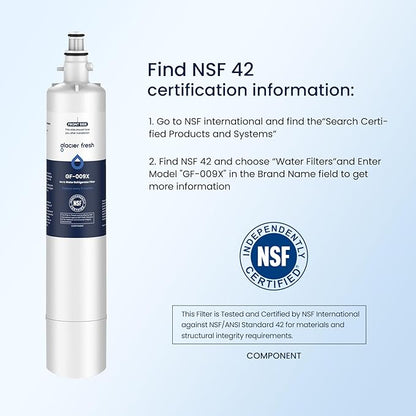 GLACIER FRESH Replacement for RPWFE, RPWF (Built-in CHIP) Refrigerator Water Filter, Compatible with GFE28GYNFS, GFE28GELDS, PFE28KELDS, PFE28KYNFS, GFD28GELDS, PWE23KELDS, PWE23KMKES, 1 Pack